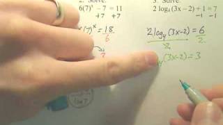Benchmark 11a p2 - Solving Exponential and Logarithmic Equations - Algebra 2