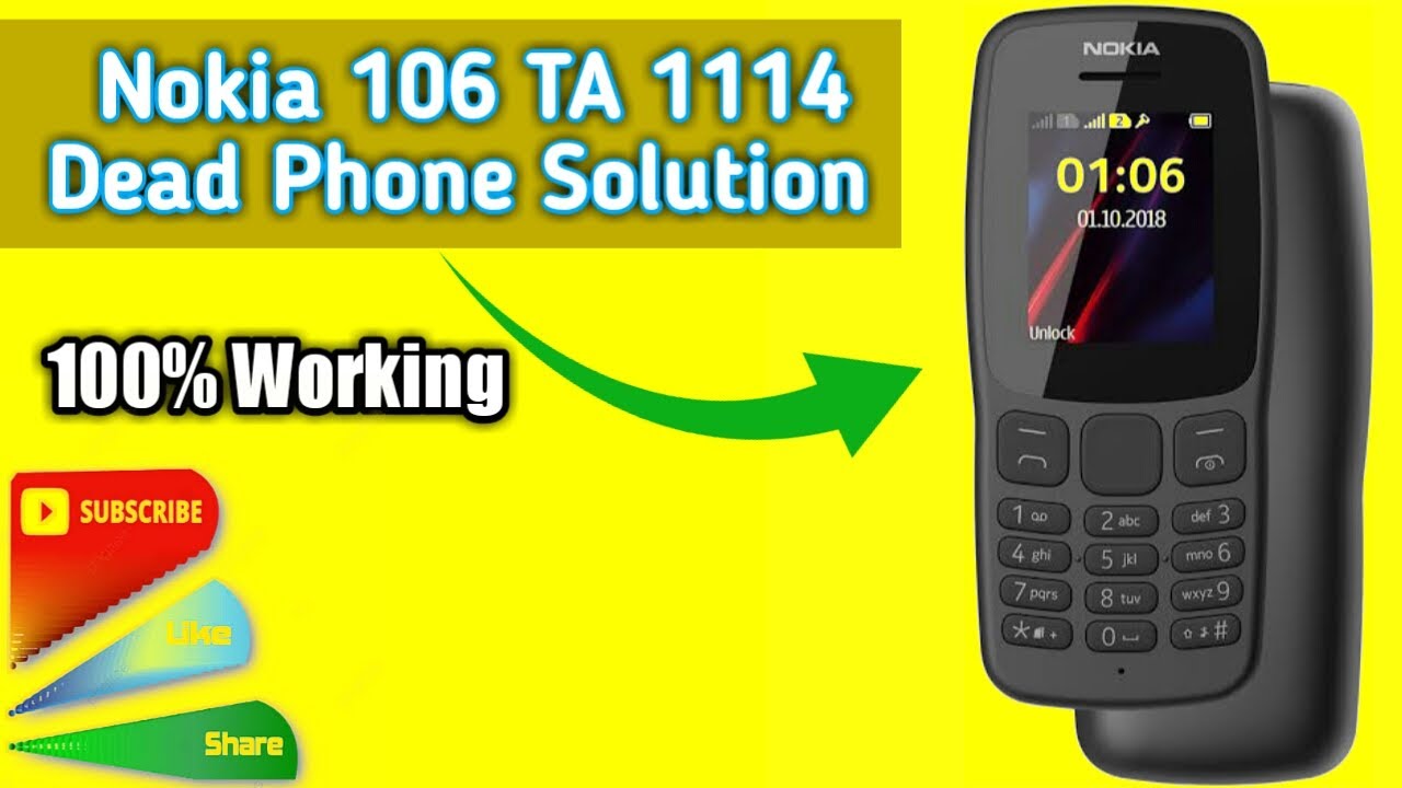 Nokia mobile 106 TA 1114 Dead phone problem solution power ic 100% working