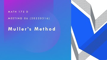 MATH 175 D. Meeting 06 (20220316) Muller