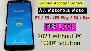 All Moto Frp Bypass 2023 | YouTube Update Problem | Moto E5,E5+,E5 Play,E4,E4+ Google Account Unlock