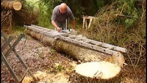 Using a Granberg small Alaskan sawmill with a Stih...