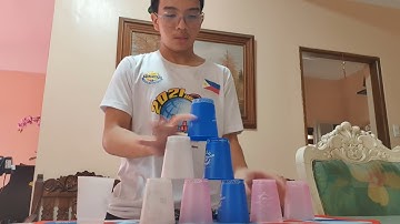 Sport Stacking: 3 Colored 9 Cycle New Record!