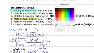 Predicting Products for Decomposition Reactions
