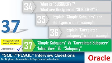 Oracle PL SQL interview question What is simple vs corelated subquery