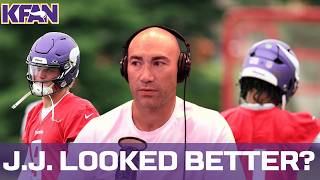 Ben Leber Breaks Down J.J. McCarthy & Kyler Murray at Vikings Night Practice