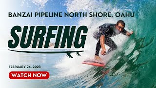 Surfers On The Banzai Pipeline North Shore