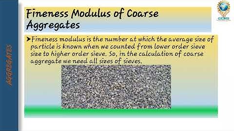 U2/L4- Fineness modulus and grading of coarse