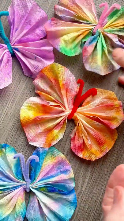 🦋 Easy Tie-Dye Butterfly Craft for Kids | Fun Spring Activity with Miss Daisy! 🌸