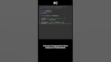 convert temperature from celcius to Fahrenheit #viral #youtubeshorts #coding