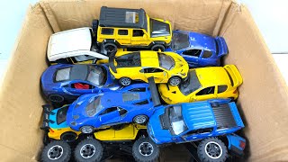 Box Full Of Model Cars -Mazda Mx5, Koenigesgg Jesko, Lamborghini Scv12, Byd Yang Wang U8, Toyota Car