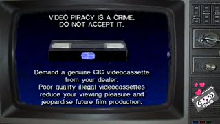 CIC Beware Of Illegal Videocassettes Warning 1996