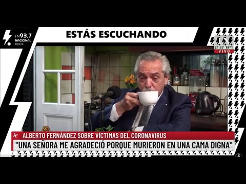 Alberto sobre las víctimas del Covid-19: "Me agradeció porque sus padres murieron en una cama digna"