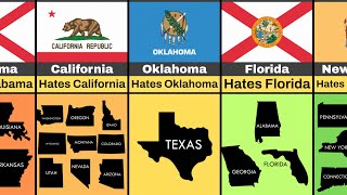 Every State's Least Favorite State