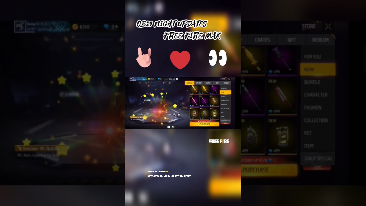 OB39 NIGHT UPDATES FOR FREE FIRE MAX 🔥👀👍 