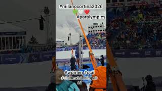 Slalom vision impaired- women scii🏔🎿 #milanocortina2026 #paralympics #scii #visionimpaired