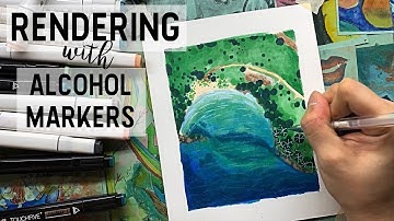 Site Plan Rendering with Alcohol Markers | TOUCH FIVE & TOUCH TEN | Time lapse | Tutorial