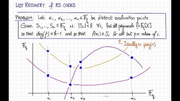 Lecture 12, Video 2: List Recovery of RS Codes