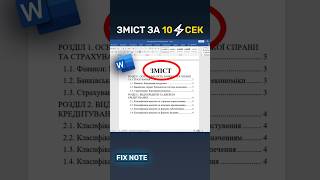Як зробити зміст у ворді