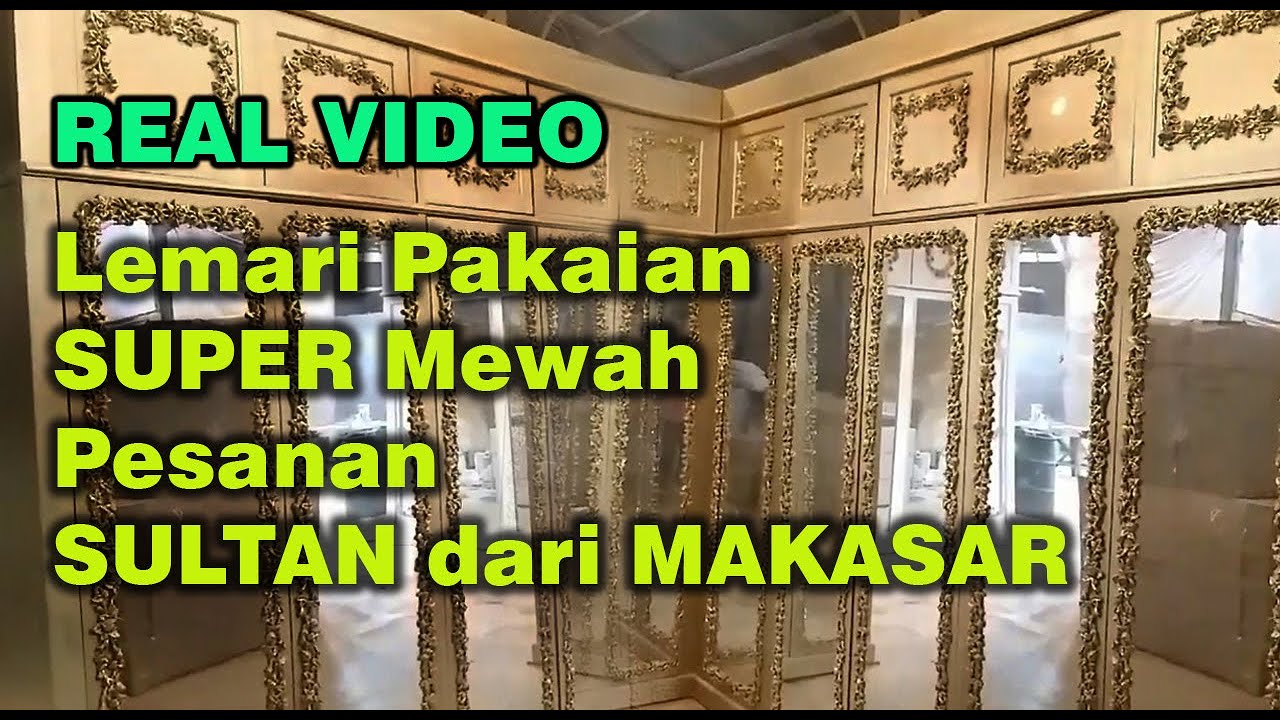 Lemari Pakaian Jepara  Mewah Full Plafon  7 Pintu Kombinasi 