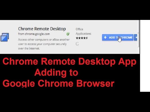 Install Chrome Remote Desktop App in Google™ Chrome - YouTube
