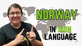 How to sign Norway in Norwegian Sign Language | Norge 🇳🇴