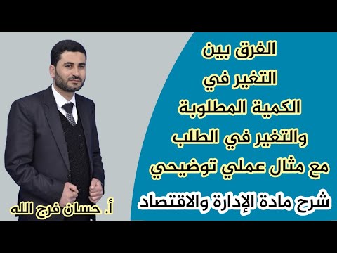 فيديو: ما هي الكمية المطلوبة مقابل الطلب؟