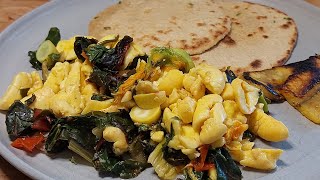 Ackee and veges breakfast#jamaicanbreakfast #ackee..how to cook ackee 'no saltfish' vegan friendly