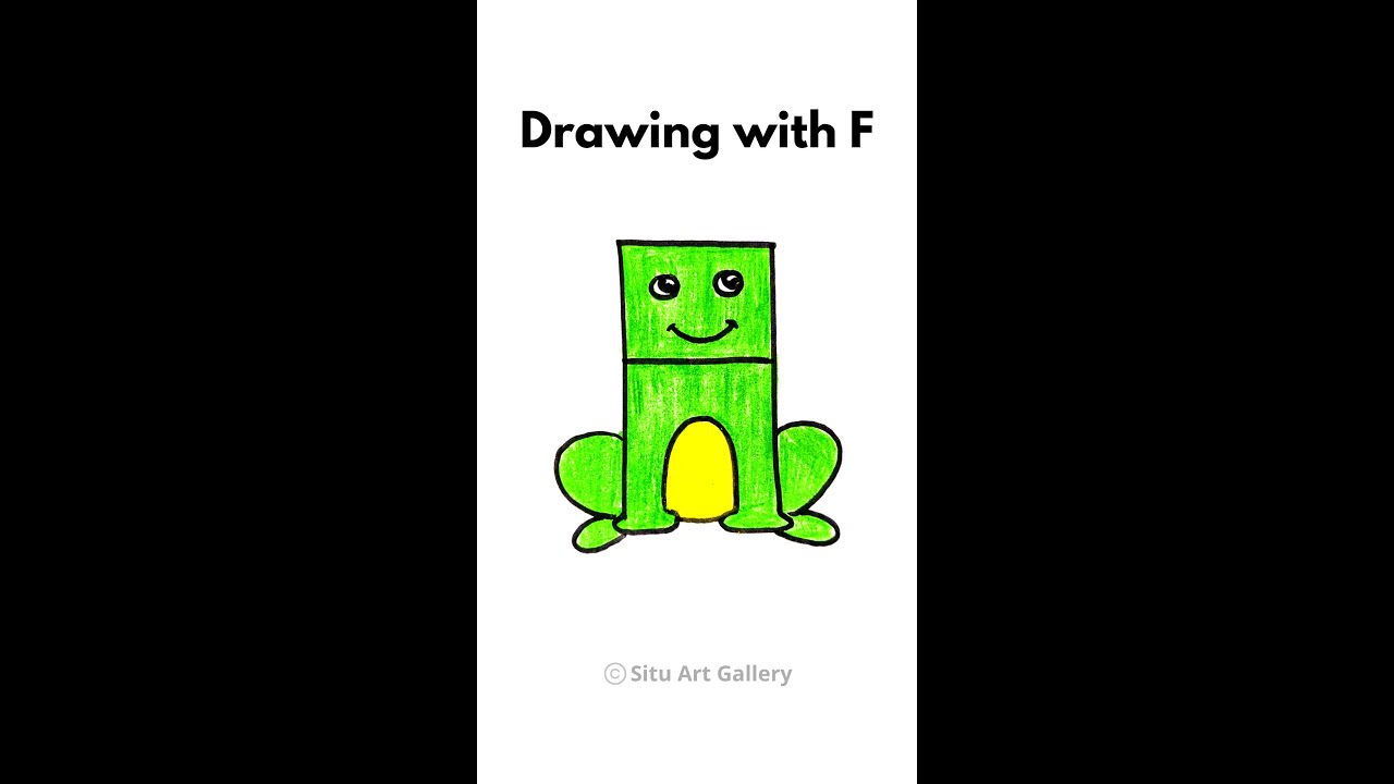 How to draw | Drawing pictures with F | Drawing for kids | Drawing Tutorial |