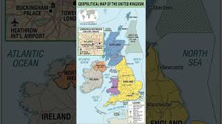 Geographic map of United Kingdom || यूनाइटेड किंगडम का मानचित्र  || Map of Britain #UK #map #gk