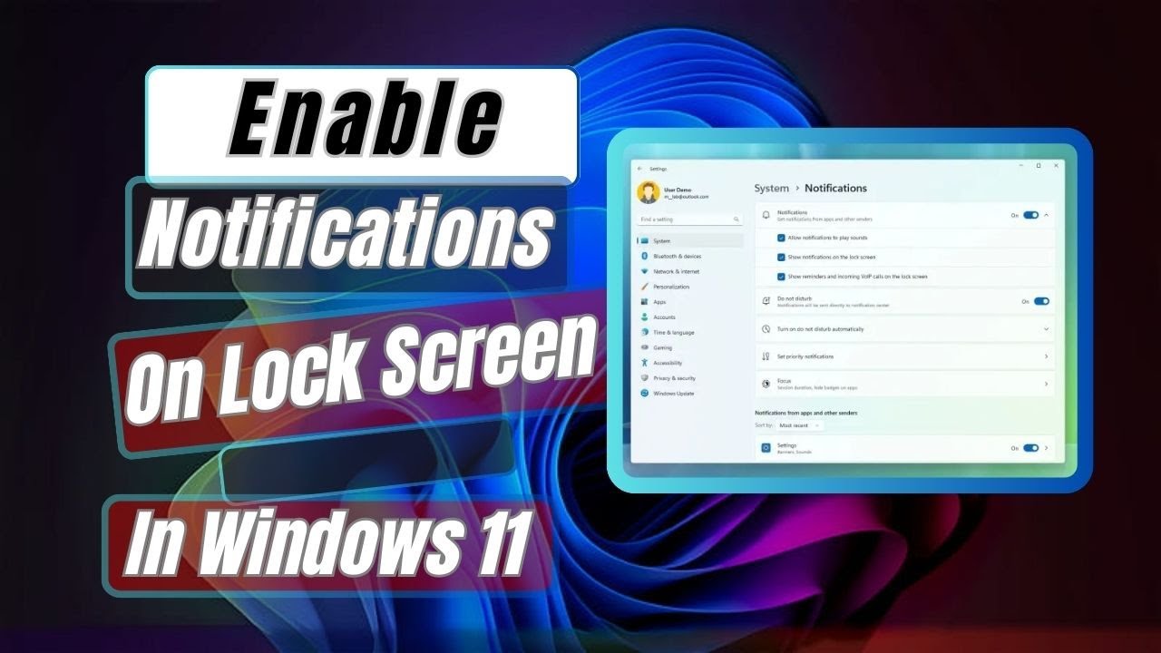 How to Enable Notifications On Lock Screen In Windows 11 - YouTube