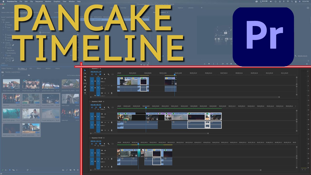 Clip STRINGOUTS And PANCAKE Timeline In Adobe Premiere Pro CC