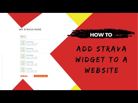 HOW TO ADD STRAVA WIDGET TO A WEBSITE