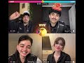 الان رباعي مع يمام واحمد وليد وحسن الشمري الشباب جنوها اليمام كلو ضحك على فلتر هههه 