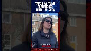 VP Sara, tapos na ang kanyang trabaho dito sa the Hague, Netherlands
