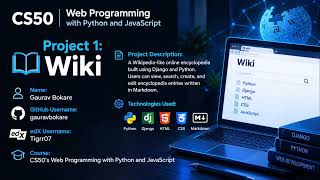 CS50 Web Programming – Project 1: Wiki | Django & Python | Gaurav Bokare