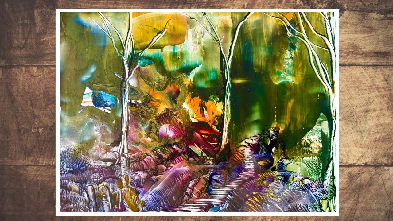 QUICK & EASY/ How To Paint Abstract Landscape In Minutes - YouTube