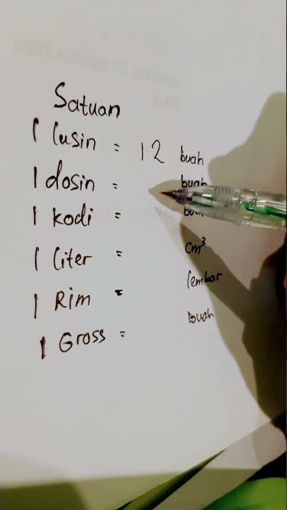 Download lagu Satuan👉 Lusin/Kodi/Rim/Liter/Rim/Gross