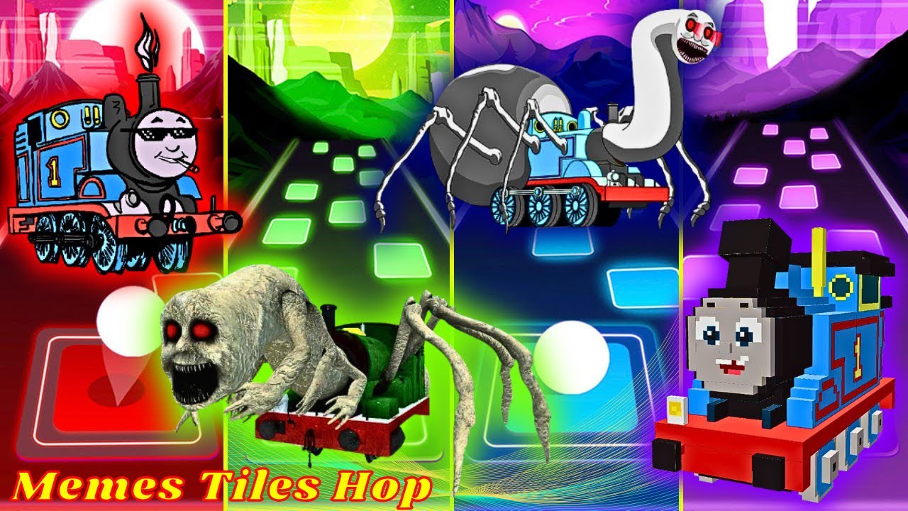 Kukuma Thomas Train Takes on Cursed Percy in EPIC Reaction Battle Tiles Hop Coffin Dance!