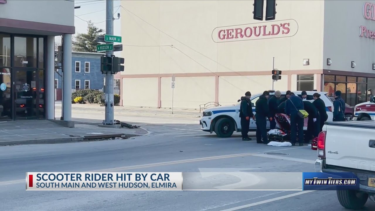 One injured after being hit by a car in Elmira - YouTube