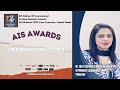Dr. Aiza Yasmeen | Presentation Video #sciencefather #researchawards