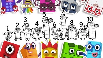 (Numberblocks) How To Draw Numberblocks 1 To 10 | Drawing & Coloring Tutorial For Kids | Art Start