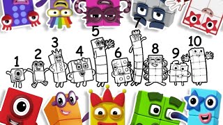 (Numberblocks) How To Draw Numberblocks 1 To 10 | Drawing & Coloring Tutorial For Kids | Art Start