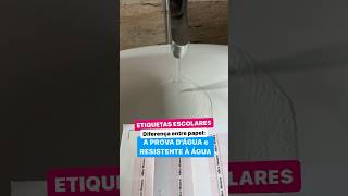 Etiquetas Escolares: Diferença entre papel a prova d’água e resistente à água! #voltaasaulas