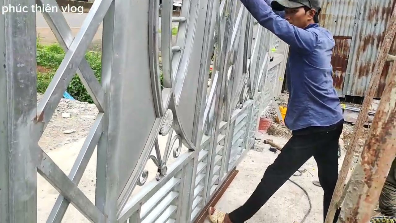 CÁCH lắp dựng cửa cổng NHanh đẹp ( công trình ở ĐỒNG NAI)/PTVL tập 88