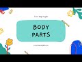 Body parts  english vocabulary for kids with downloadable flashcards