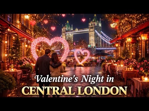 England, Central London Friday Night | Valentines Day 2026 💖London Nightlife Walk [4K HDR]