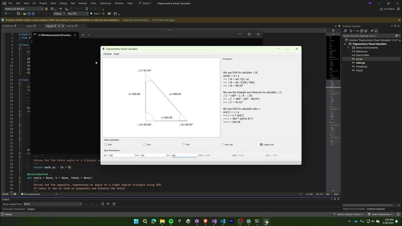 Triangle Visual Calculator using PyQt - YouTube