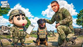 Shinchan & Franklin Train Chop to Become a Military Dog! 🐕😱 | GTA 5 Malayalam
