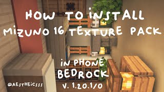 🍄How to download mizuno 16 texture pack for free In Minecraft bedrock from phone || Full tutorial