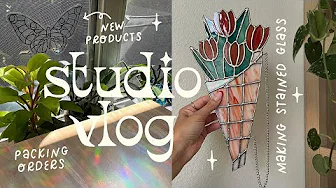 work as a stained glass artist ✦ studio vlog